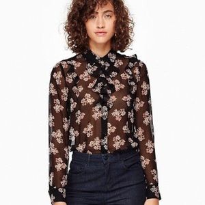 Kate Spade Silk Floral Blouse